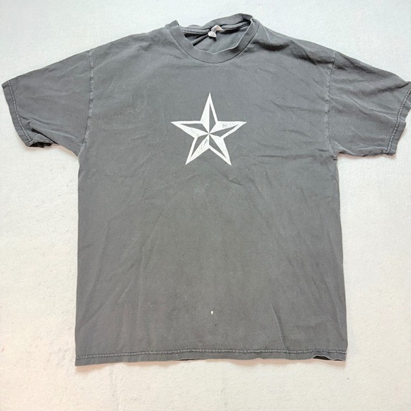 Hanes Heavyweight T-Shirt L Star Graphic‎ Casual Cotton Tee Classic Comfort - Picture 1 of 12